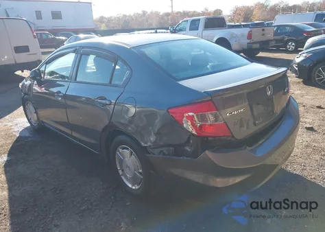 2012 Honda Civic Hf from USA, damaged, VIN 2HGFB2F61CH316827
